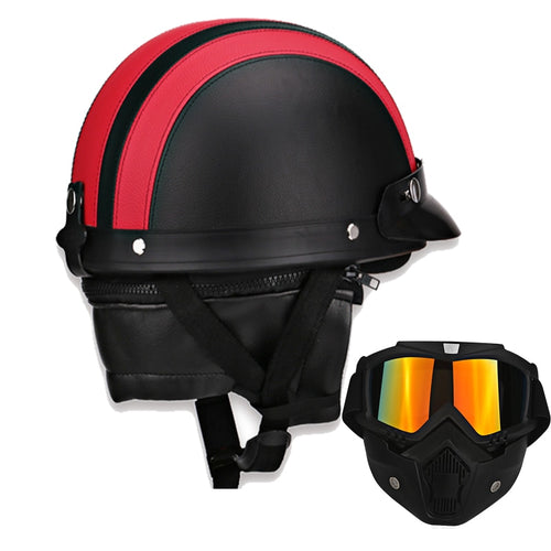 Motorcycle Helmet With Goggle Mask