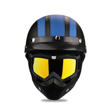 Load image into Gallery viewer, Motorcycle Helmet With Goggle Mask