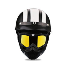 Load image into Gallery viewer, Motorcycle Helmet With Goggle Mask