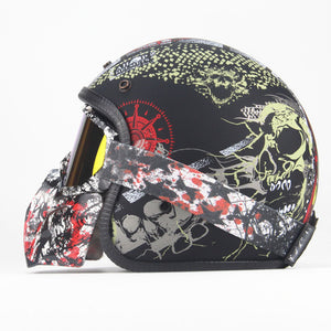 Motorcycle Helmet Retro