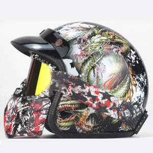 Motorcycle Helmet Retro